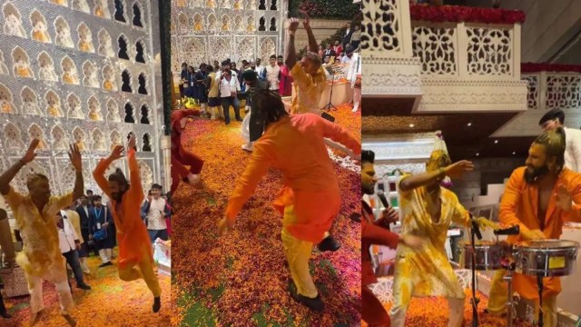 Ranveer Singh and Hardik Pandya bring the house down at Anant-Radhika's haldi ceremony (Photos: Screengrabs from video shared by Rahul Vaidya)