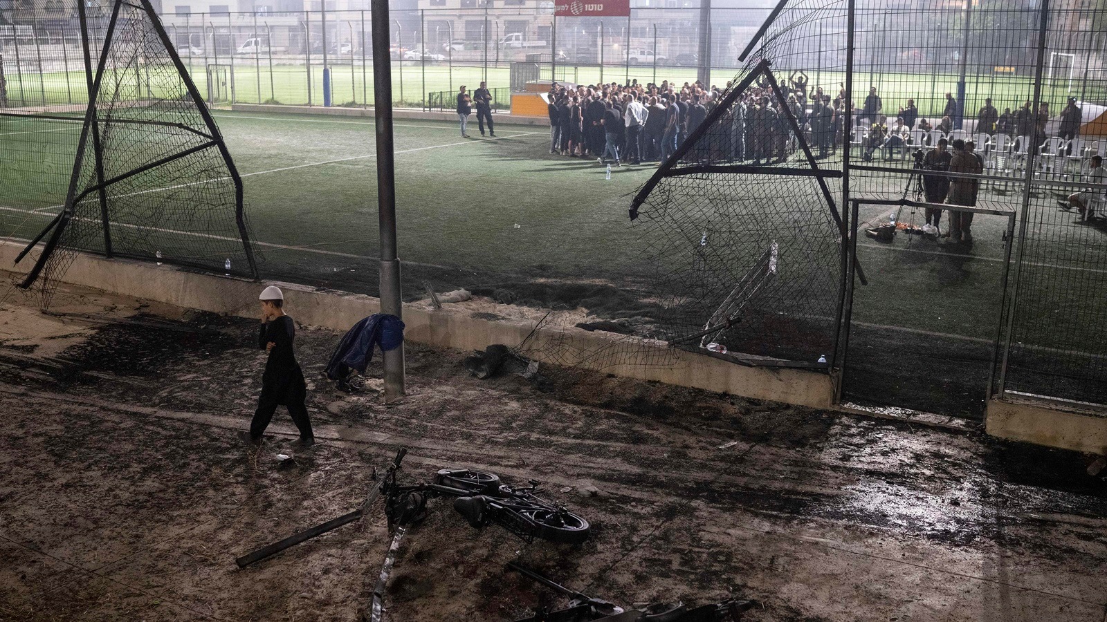Rocket hit a football ground in Israel, hezbollah attack news, world news, indian express