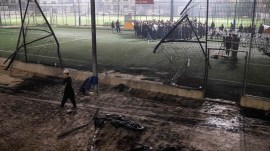 Rocket hit a football ground in Israel, hezbollah attack news, world news, indian express