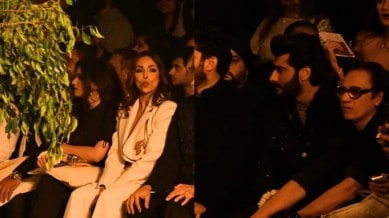 Malaika Arora and Arjun Kapoor cross paths amid breakup rumours, he lets her in at an event. Watch video | Bollywood News