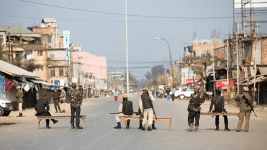 This incident came days after the Army and the police seized a significant cache of arms and ammunition in the Imphal East district. (Express Photo by Deepak Shijagurumayum)