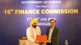 16th finance commission, bhagwant mann govt, tax, indian express