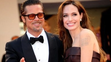 Angelina Jolie and Brad Pitt.
