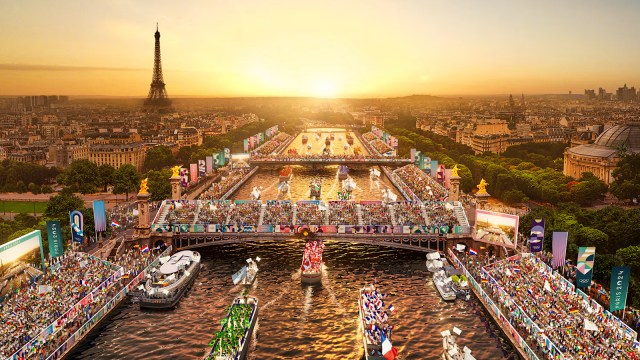 An artist’s impression of what the Paris Olympics opening ceremony might look like. (IOC)