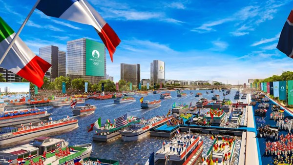 The flotilla will cover a six-kilometer stretch over the Seine - crossing 18 bridges and several landmarks. (IOC)