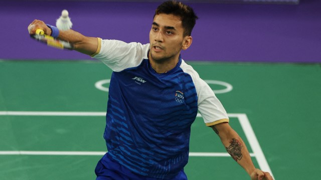 Lakshya Sen in action on Wednesday. (PTI)