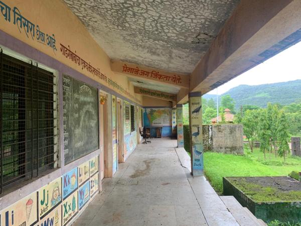  The old school building was the only structure that survived the disaster. Ravina Warkad