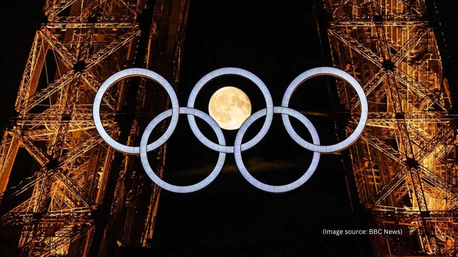 Paris 2024: Moon passes through Olympic rings on Eiffel Tower, stunning ...