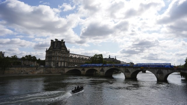 At the Paris Olympics Opening Ceremony, the parade of nations course will follow a six-kilometre course of the Seine river, from east to west. (PHOTO: AP)