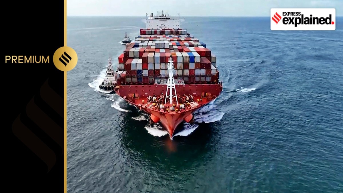 Chinese cargo vessel 'San Fernando' arrives at the Vizhinjam international sea port, marking the first container ship's arrival at the newly-built port, in Thiruvananthapuram, Thursday, July 11, 2024.
