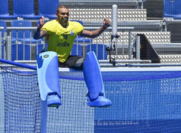 "He gives the sweet type gaali, it is always meaningful. And he doesn't just concern himself with goalkeeping, he speaks to defenders and midfielders also," - Manpreet Singh on Sreejesh. (PTI)