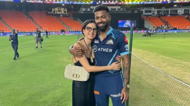 Natasa Stankovic and Hardik Pandya