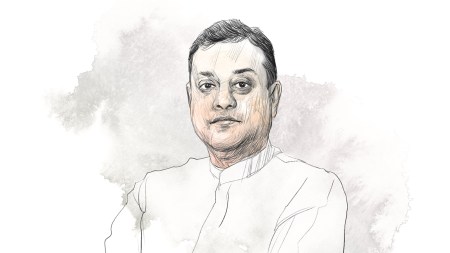 Sambit Patra, patra in Parliament complex, Patras political career, BJPs TV debates face, Delhi confidential, Indian express news