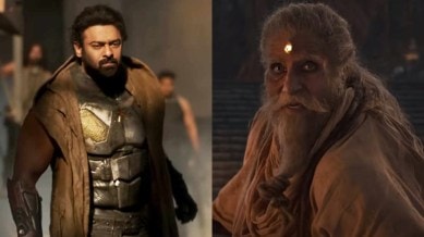 Prabhas and Amitabh Bachchan in Kalki (Image_ Poster of Kalki, still from trailer)