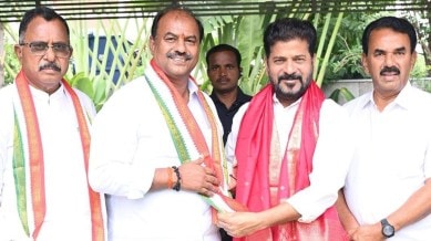 BRS, Bandla Krishna Mohan Reddy joins Congress, BRS MLA joins Congress Telangana, Gadwal MLA switch Congress, Telangana Congress strength increase, BRS to Congress defections, Chief Minister A Revanth Reddy, BRS MLAs joining Congress, Telangana Assembly elections BRS Congress, BRS MLCs join Congress, Telangana political party switch