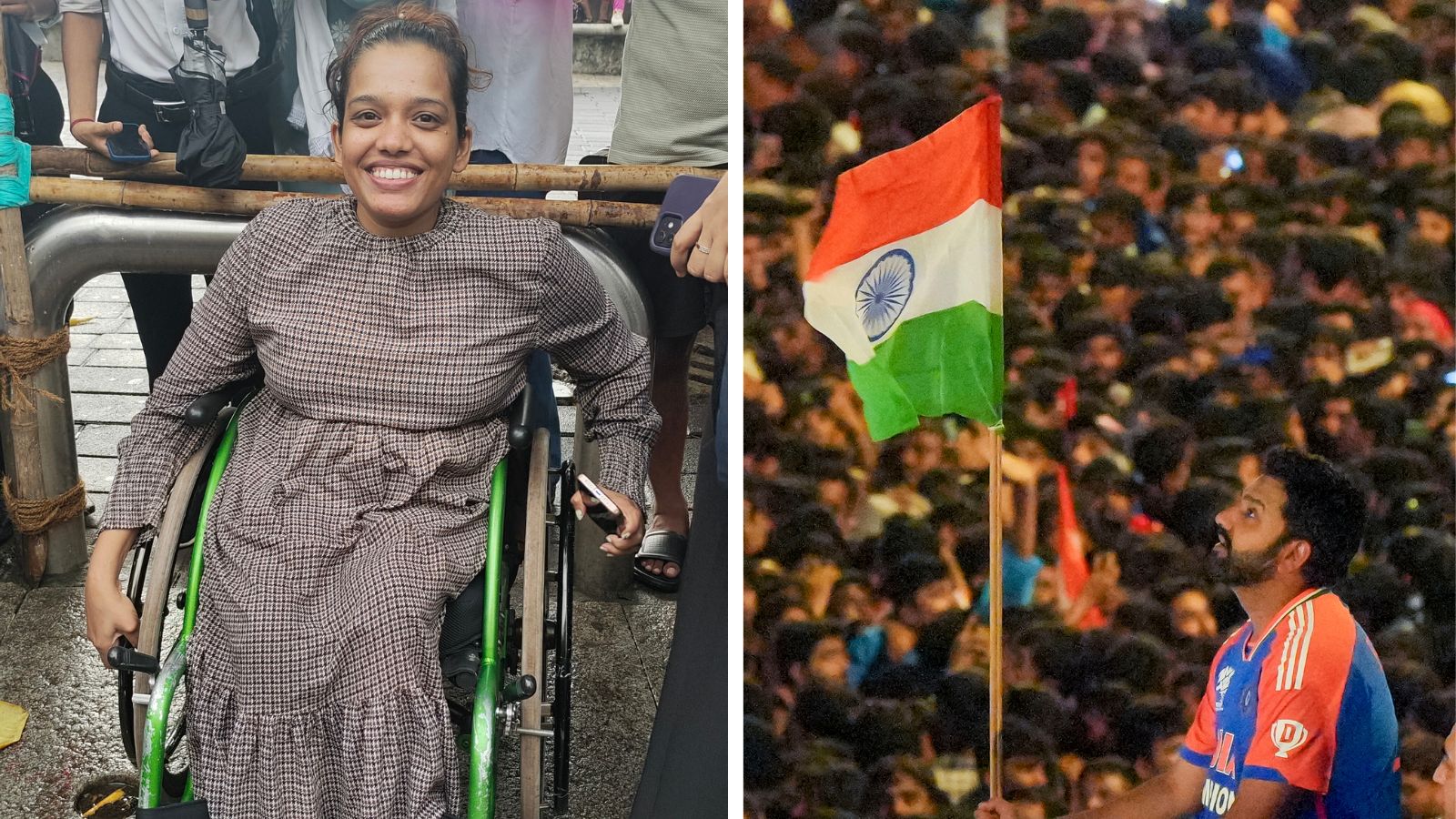 Wheelchair-bound Maithili joins sea of cricket lovers at parade to celebrate Rohit, Virat, Bumrah and Co