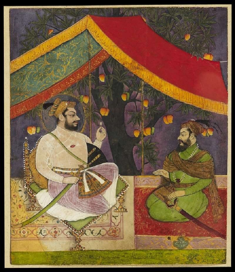 Sultan Ali Adil Shah sits under a mango tree (Jameel Center for Islamic and Asian Arts)