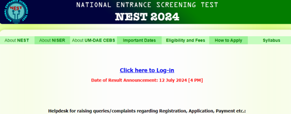 NEST 2024: Result to be out tomorrow at nestexam.in