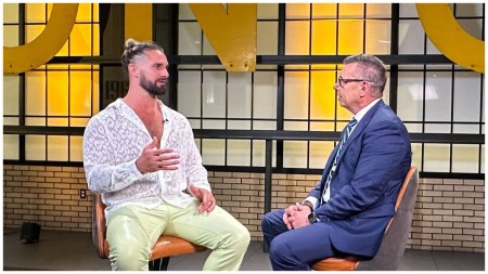 Seth Rollins will challenge Damien Priest for the World Heavyweight Title. (Source: X/@WWE)