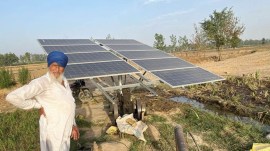 solar panels, tube wells