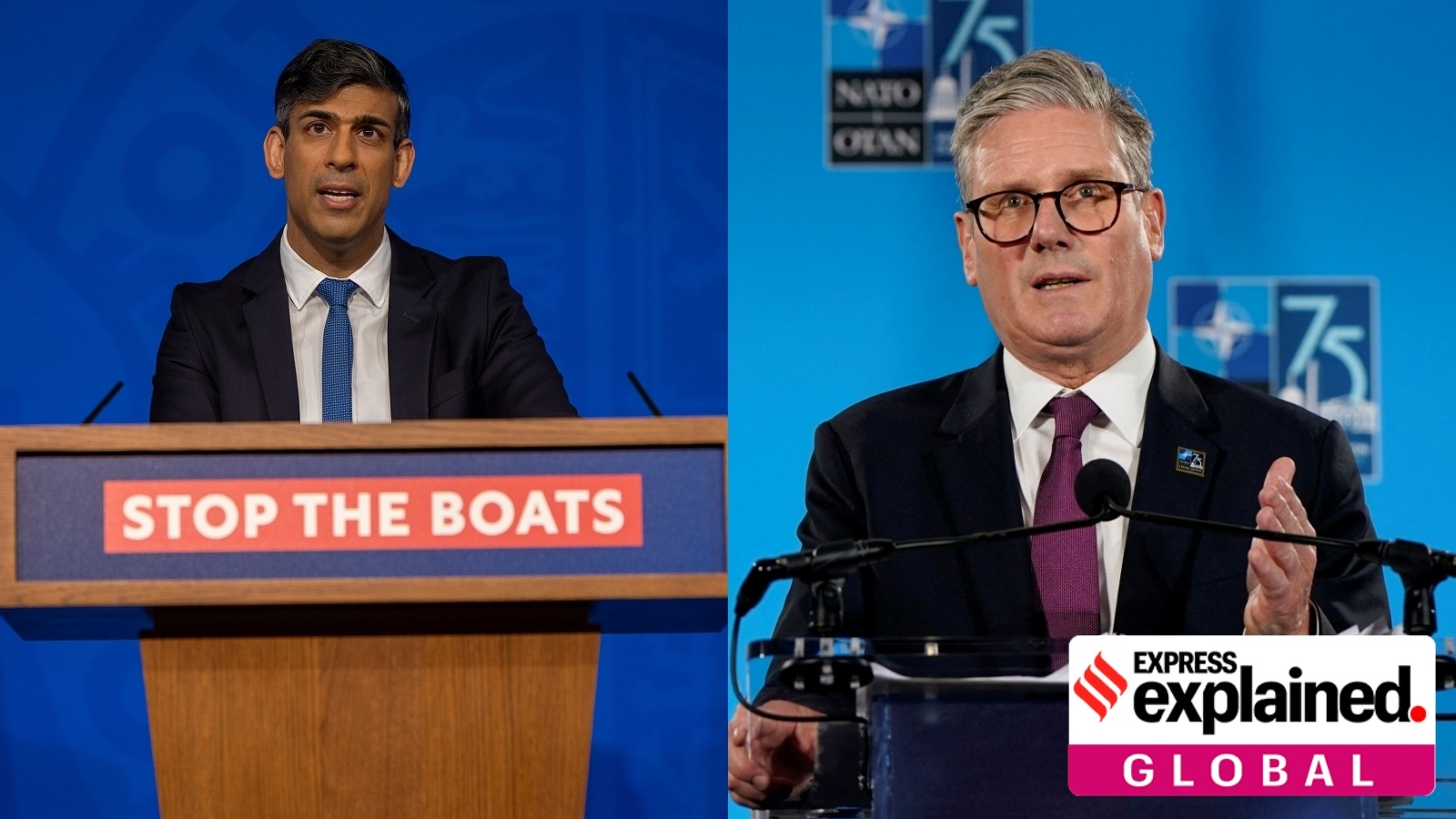 Sunak Starmer Rwanda