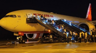 The Indian Cricket team left Barbados on Wednesday afternoon in a plane after being stuck due to a hurricane after their T20 World Cup win.