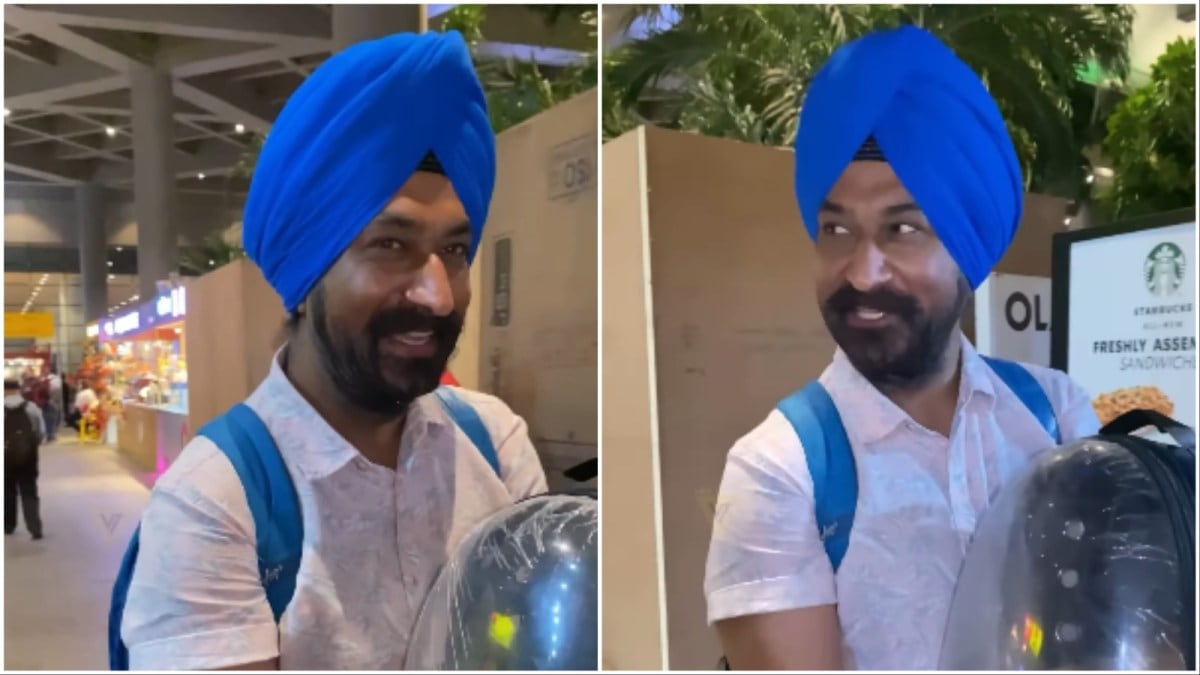 TMKOC fame Gurucharan Singh was clicked at the Mumbai airport