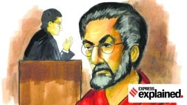 A Dec. 2, 2009 file courtroom sketch of Tahawwur Hussain Rana as he appears before US Federal Magistrate Judge Nan Nolan in Chicago.
