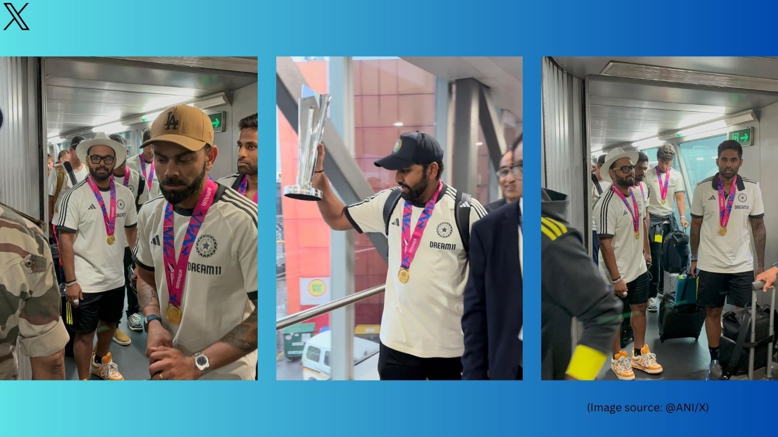 Indian cricket team arrives at Delhi Airport with T20 World Cup trophy, videos of grand welcome go viral