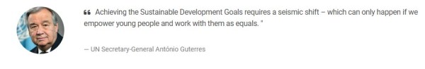 UN Secretary General's Message on International Youth Day 2024. (snapshot)