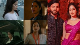 "Love in the spotlight: Janhvi Kapoor gets a shout-out from rumored beau Shikhar Pahariya on the 'Ulajh' trailer." (Janhvi Kapoor\Instagram)