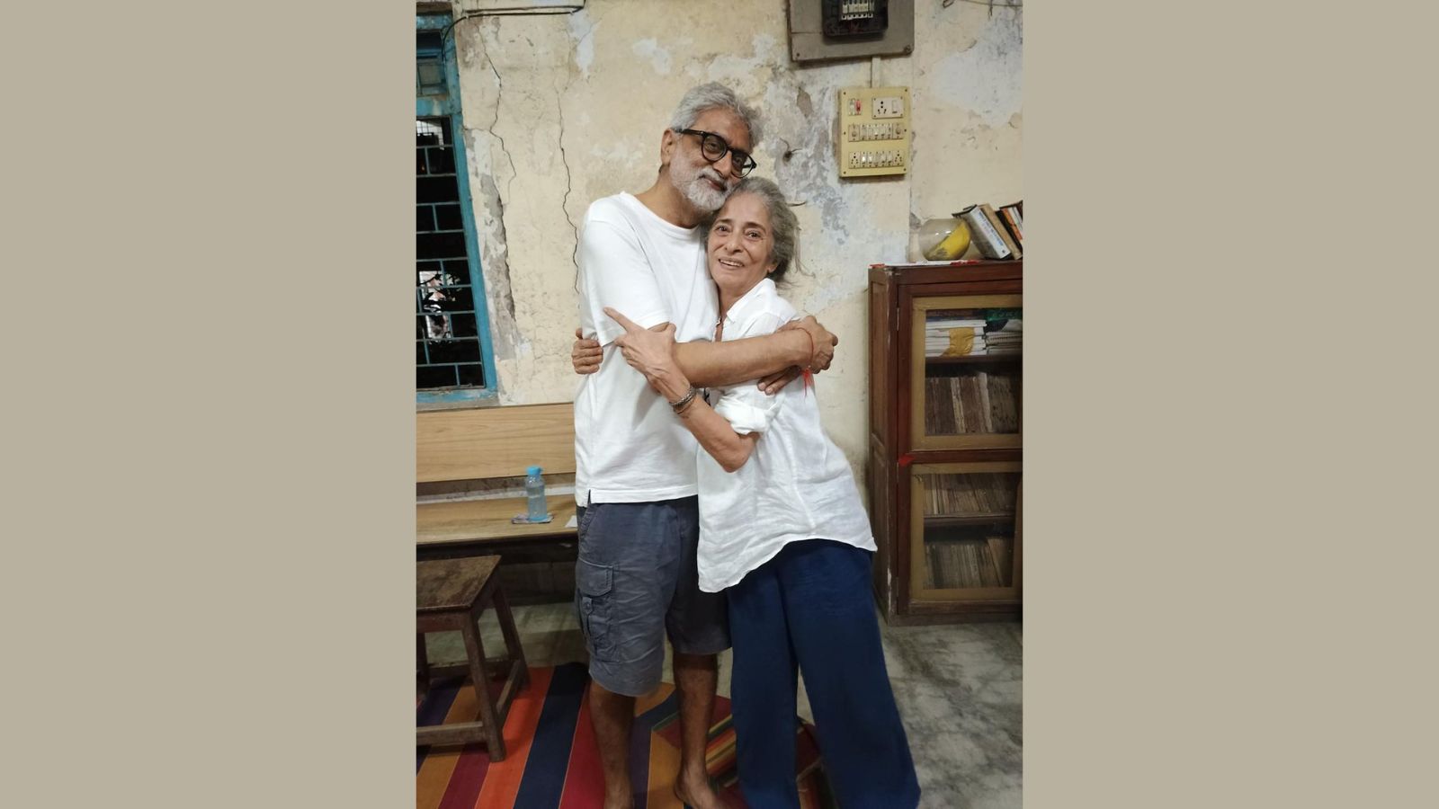 Gautam Navlakha and his partner Sahba Husain have been living in a library. Express photo Elgaar