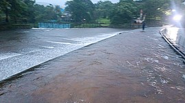 vehar lake, mumbai rain, indian express