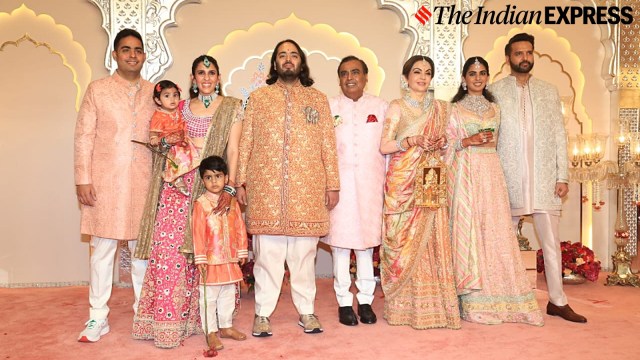 The whole Ambani clan wears custom-made pastel outfits from Abu Jani ...