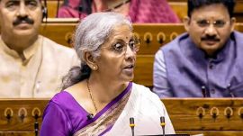 cancer Union Finance Minister Nirmala Sitharaman presents the Union Budget 2024-25 in the Lok Sabha, in New Delhi