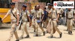 Representational photo of police officers from Kerala and Punjab during elections.
