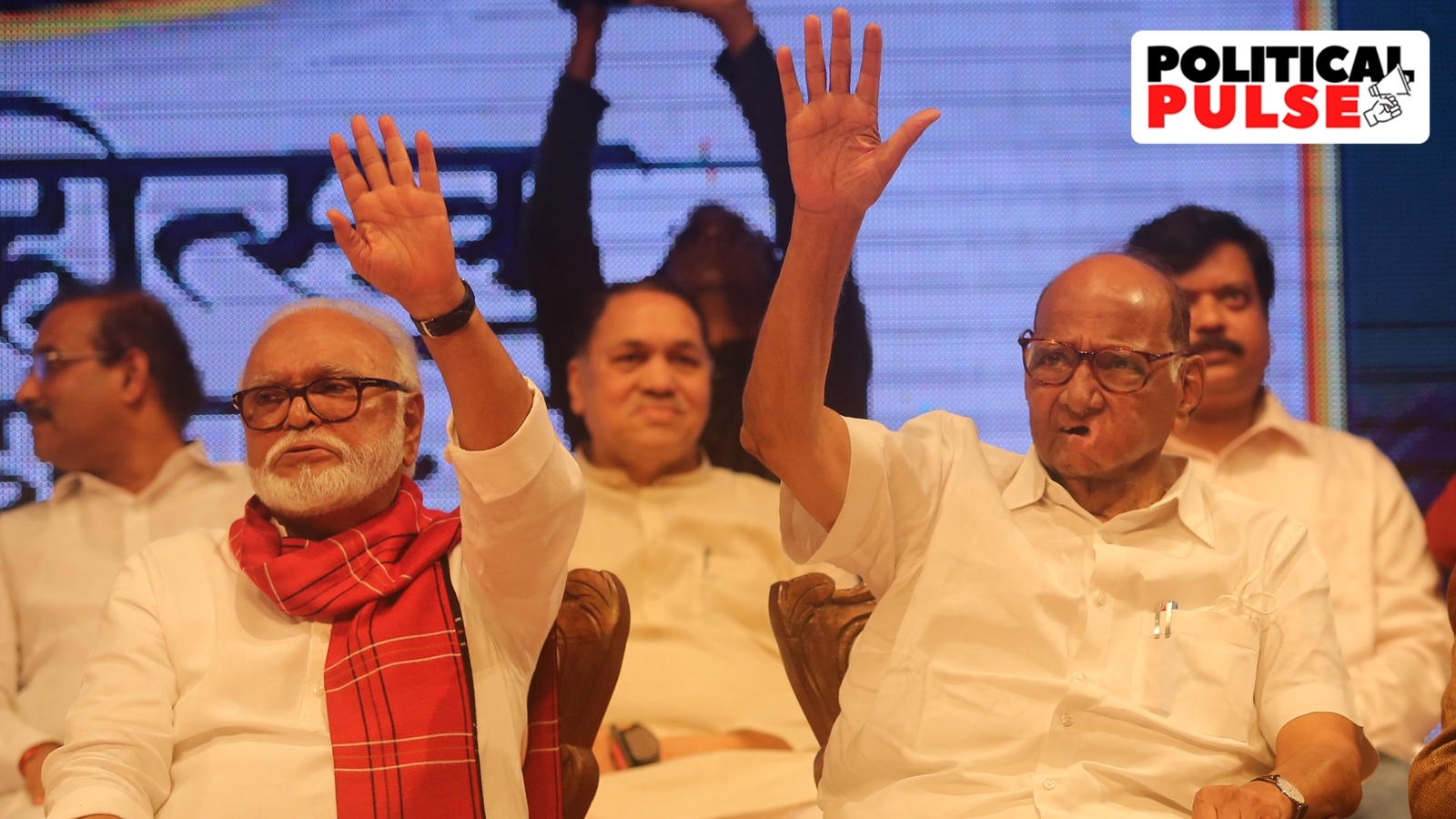 Maharashtra Minister Chhagan Bhujbal and NCP-SP chief Sharad Pawar. (Express file photo by Ganesh Shirsekar)