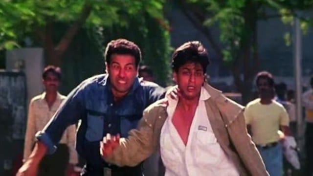 Sunny Deol and Shah Rukh Khan in Yash Chopra's Darr