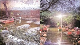 delhi Waterlogging, Nizamuddin graveyard, delhi cemetery, delhi rain, delhi rain damage, Panj Peeran cemetery, delhis record-breaking rainfall, delhi NCR rain, Barapullah drain, Indian express news