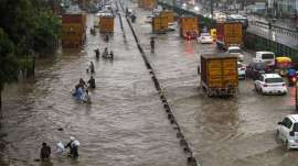 delhi rains, water logging