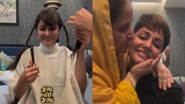 Hina Khan shares emotional video of getting her hair chopped after cancer diagnosis: ‘Decided to use my own hair to make a nice wig’