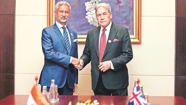 ASEAN meet, S Jaishankar, EAM meets New Zealand Deputy PM, Winston Peters, Sergey Lavrov, bilateral collaboration talks, education sector, agriculture technology, Vientiane, External Affairs Minister S Jaishankar, Indian express news