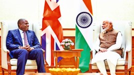 PM Narendra Modi meets with UK Foreign Secretary David Lammy Narendra Modi, S. Jaishankar, free trade agreement (FTA), Lammy meets Modi, india-uk fta, india-uk free trade agreement, Indian express news, current affairs