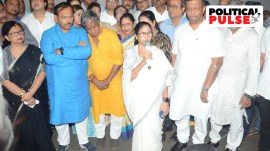 For several years now, Mamata Banerjee has used the rally pulpit to set the TMC’s roadmap for the next 12 months. (Express photo by Partha Paul)