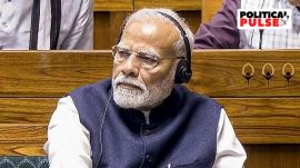 Prime Minister Narendra Modi during the presentation of Union Budget 2024-25 by Union Finance Minister Nirmala Sitharaman in Lok Sabha