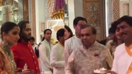 Mukesh Ambani gets emotional during Radhika Merchant's vidaai ceremony.