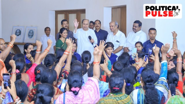 Former Odisha CM Naveen Patnaik interacting with BJD workers in Odisha. (Photo: Naveen Patnaik/ X)