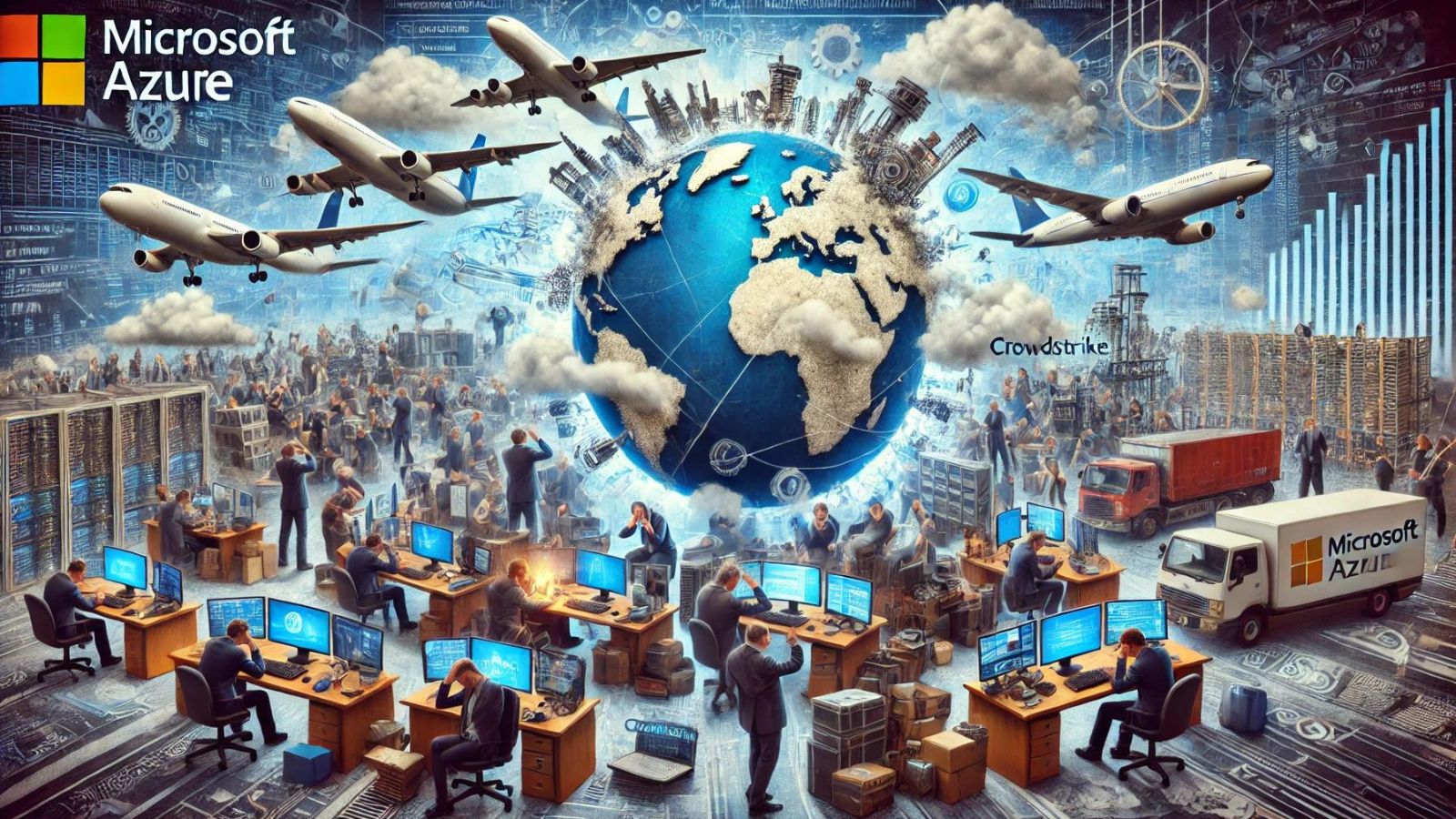 Microsoft - Crowdstrike Outage: Chaos unfolded after systems crashed worldwide impacting, airlines, banks, hospitals, and businesses.