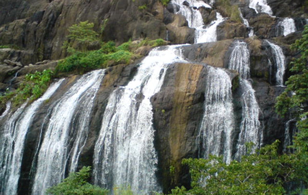 Tiered waterfalls at Marottichal