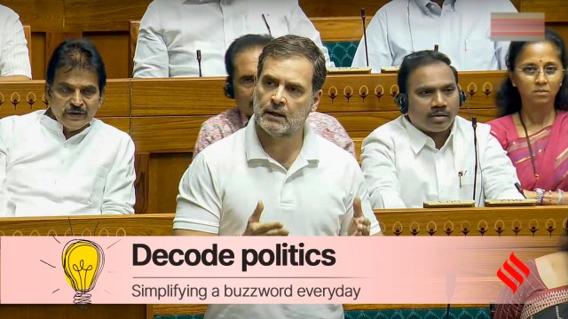 Leader of Opposition Rahul Gandhi speaks in the Lok Sabha during ongoing Parliament session. (PTI)